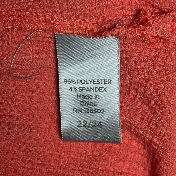 Avenue‎ Coral Textured Top with Side Tie (22/24) - Picture 6 of 7